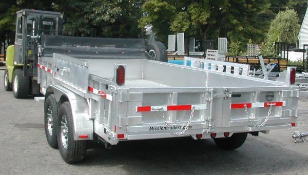 Mission Dump Trailer 14', Galvanized Mission Dump Trailer 14', Galvanized